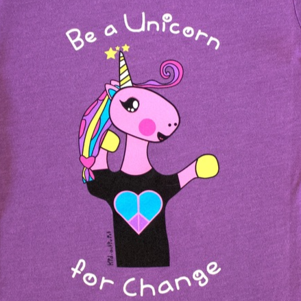Unicorn For Change, Premium Youth Girls Tee - Purple Berry – Kid Activist